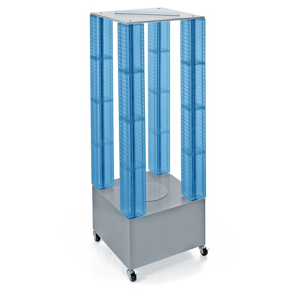 Multi-Tower Pegboard Floor Revolving Display Panel Size 4"W x 48"H